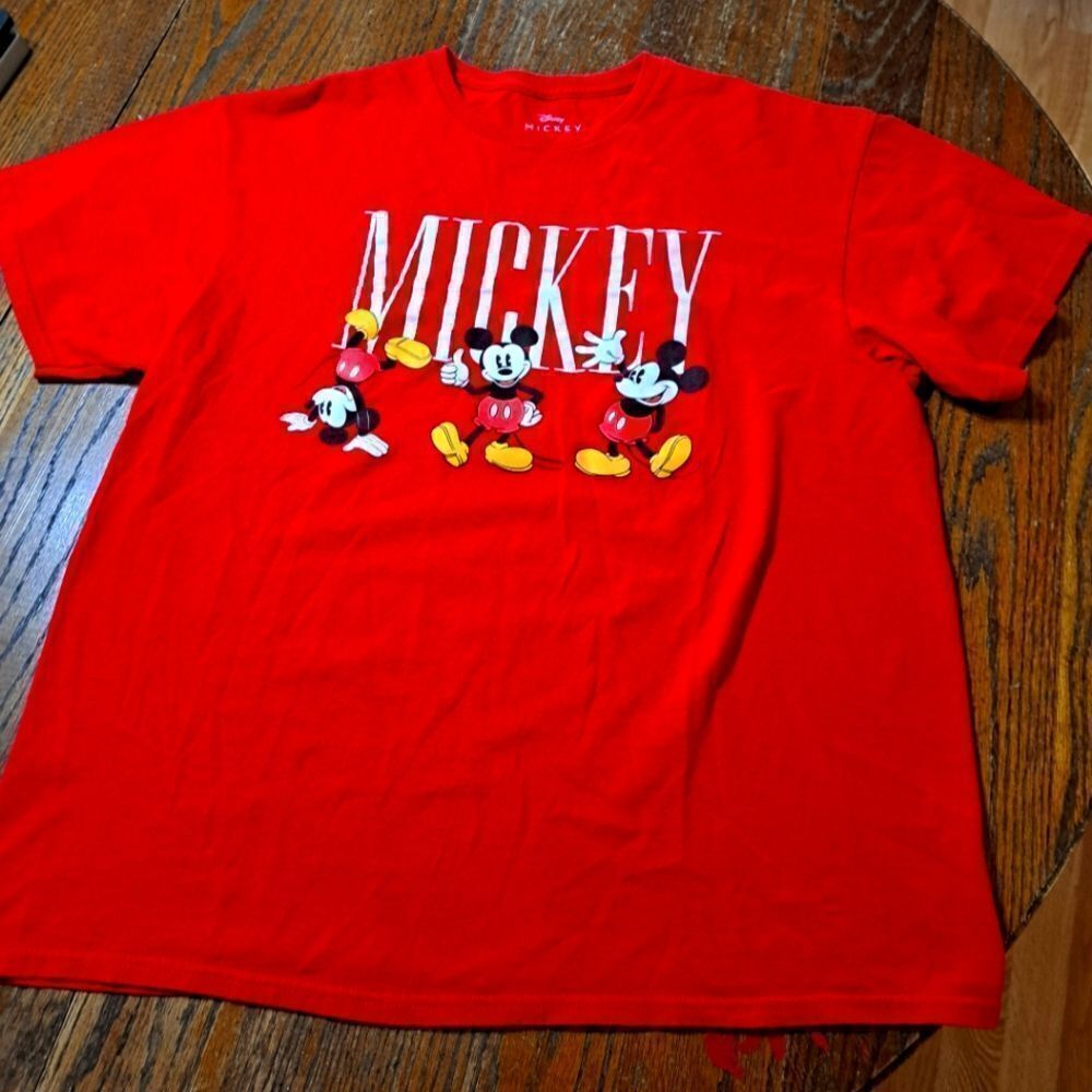 Unisex Large Disney Mickey Mouse Short Sleeve Tee TShirt Top Cotton